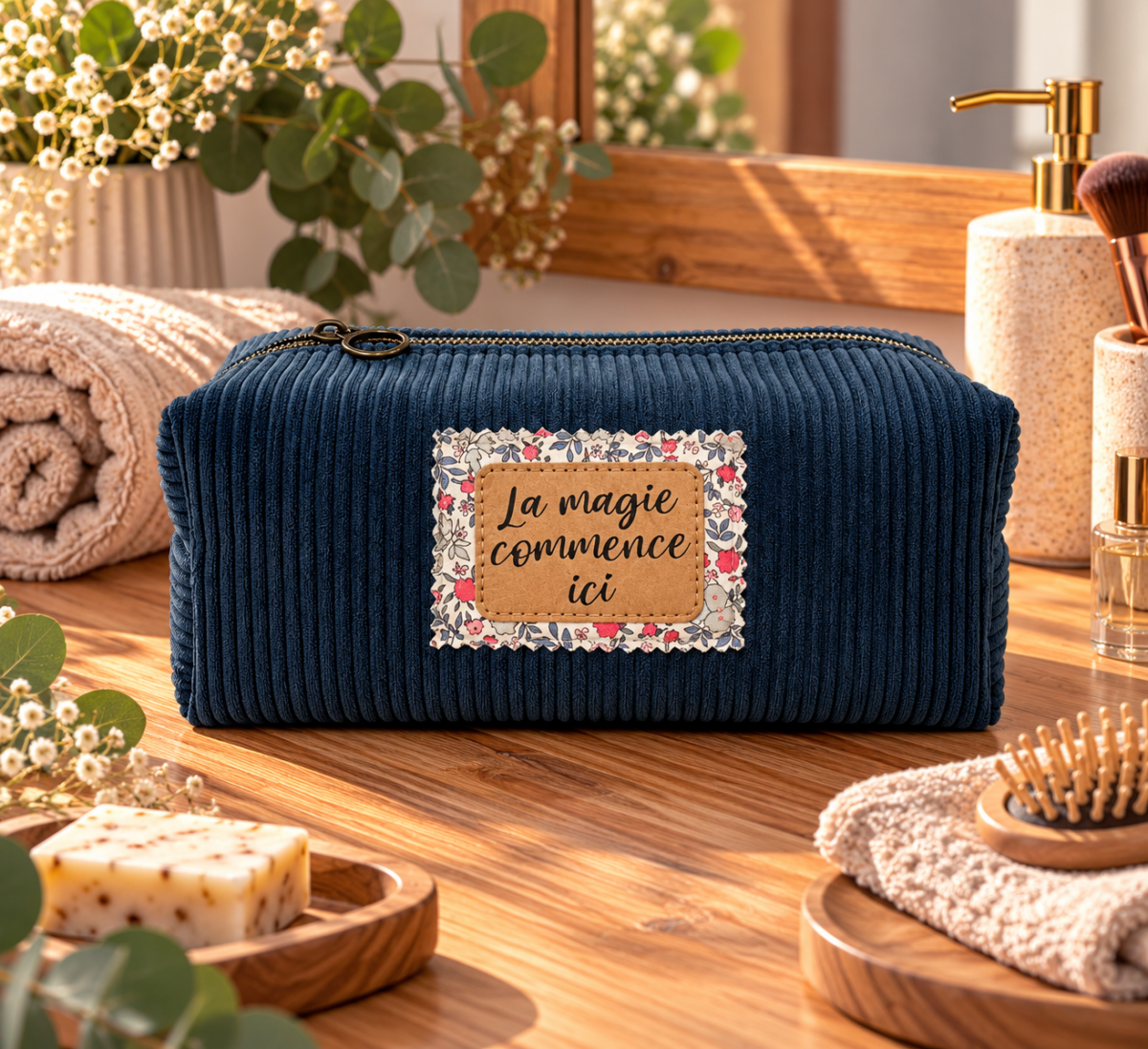 Trousse de toilette en velours – Image 6