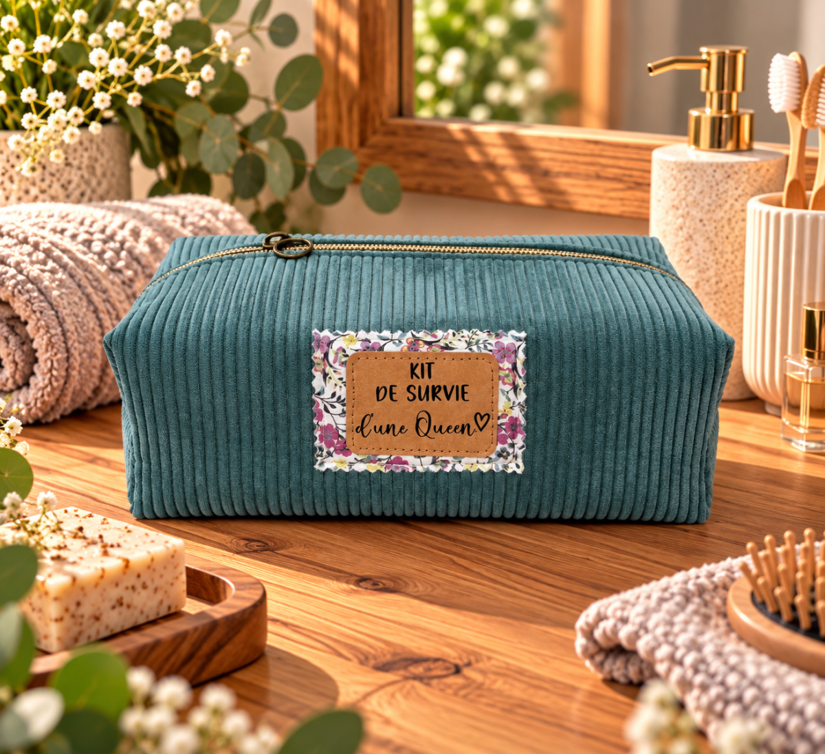 Trousse de toilette en velours – Image 4