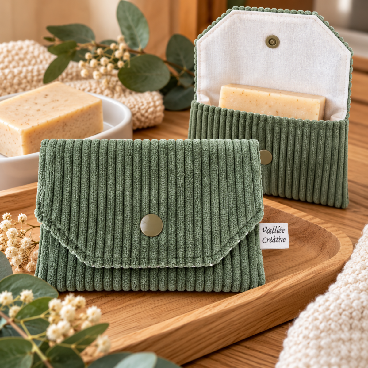 Pochette à savon lavable