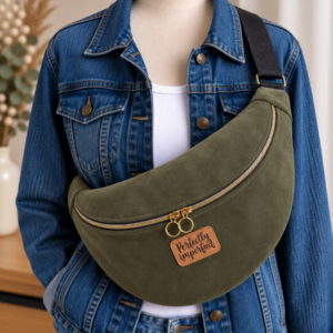 Banane en simili daim personnalisable